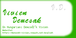 vivien demcsak business card